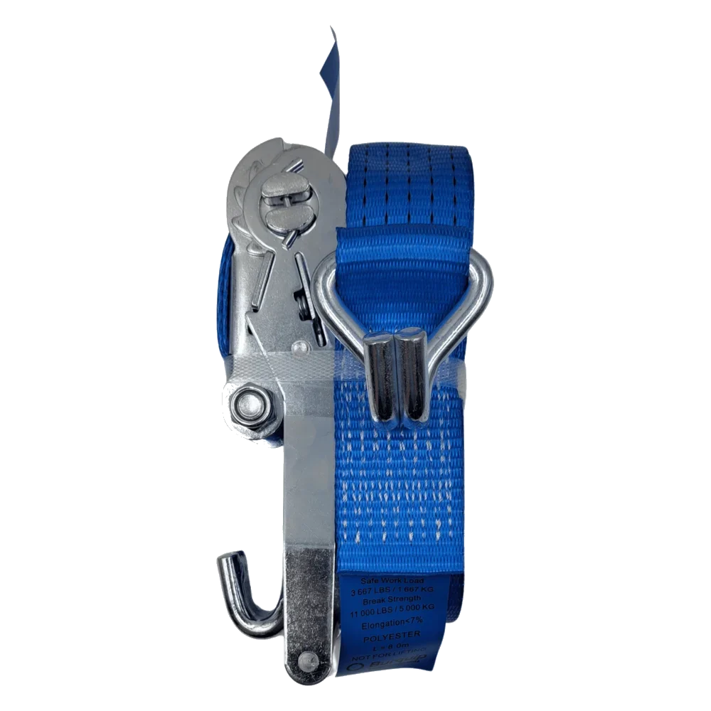 Cinta de amarre con carraca FORWEI azul 8,7 m