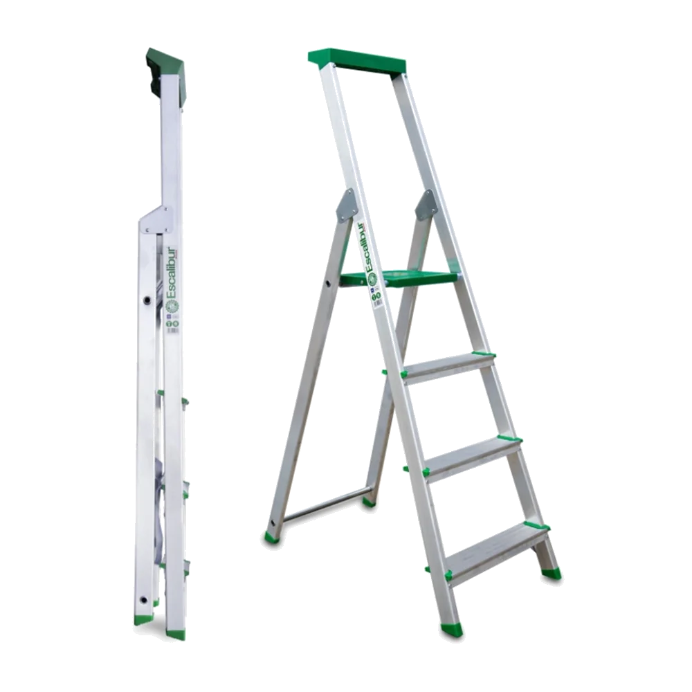 Escalera de aluminio Escalibur ES-DOM4 de 4 peldaños