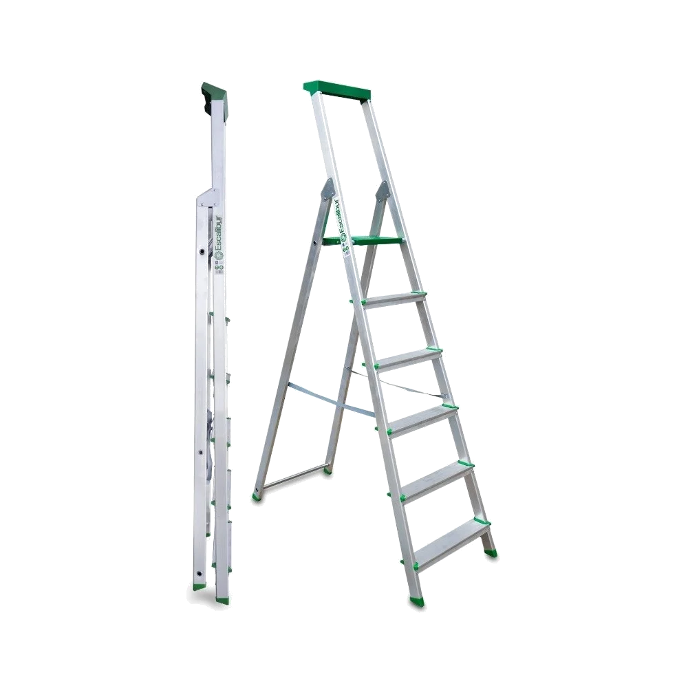 Escalera de aluminio Escalibur ES-DOM6 de 6 peldaños