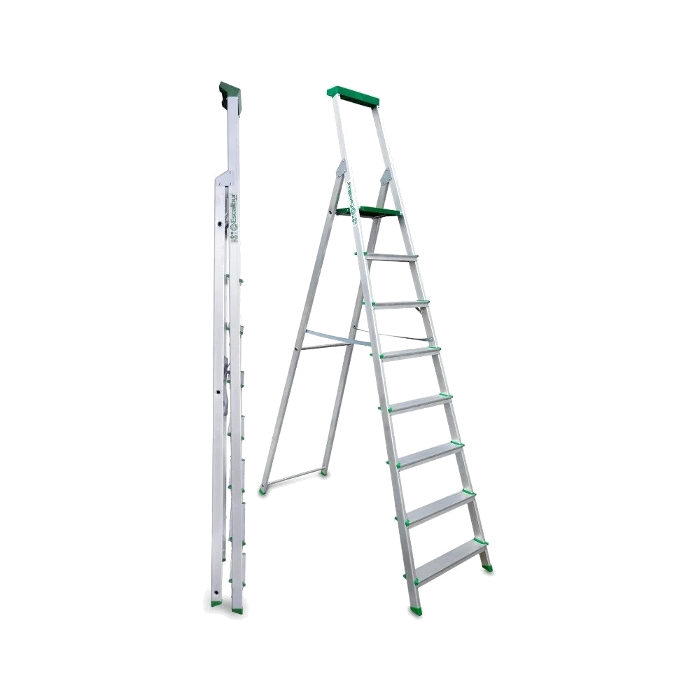 Escalera de aluminio Escalibur ES-DOM8 de 8 peldaños