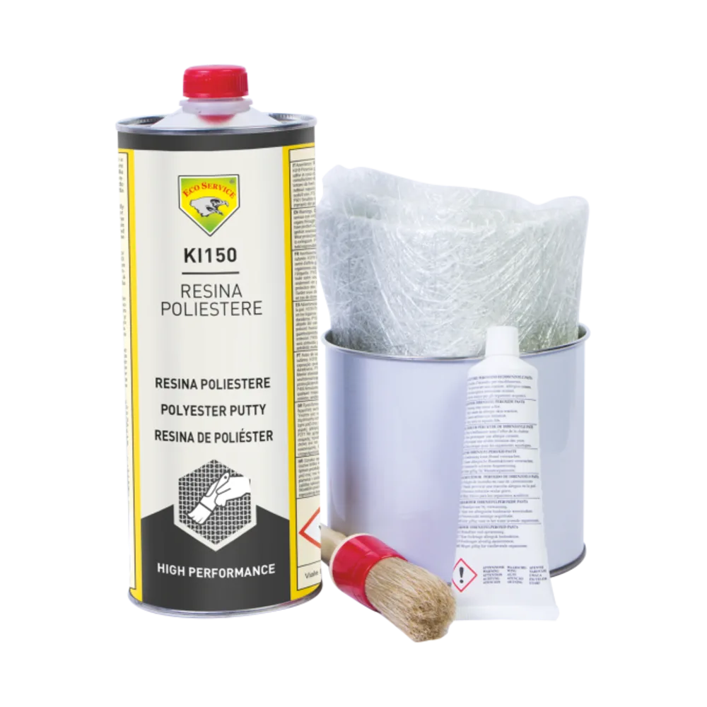 Kit de reparación con resina y fibra de vidrio ECO SERVICE KI150
