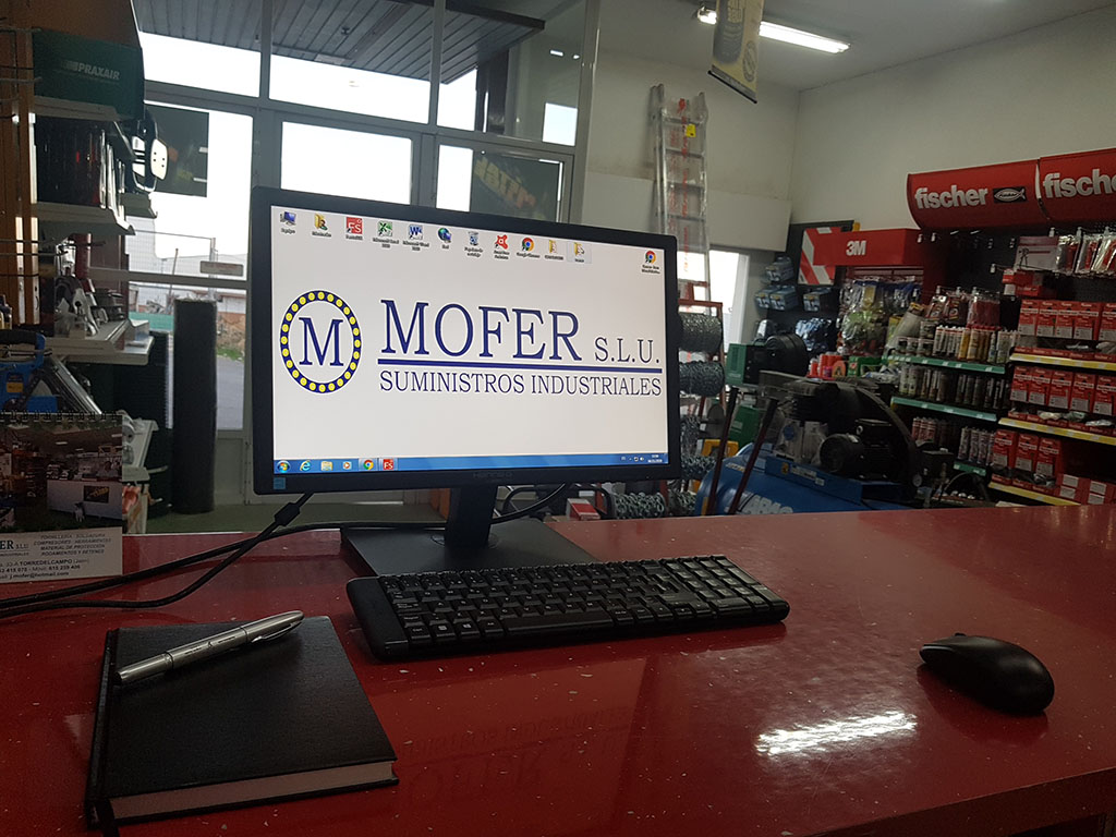 Mostrador de Suministros Industriales MOFER en Torredelcampo