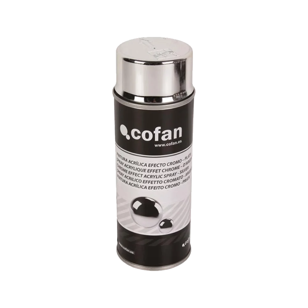 Spray de pintura acrílica efecto cromo plata Cofan de 400 ml