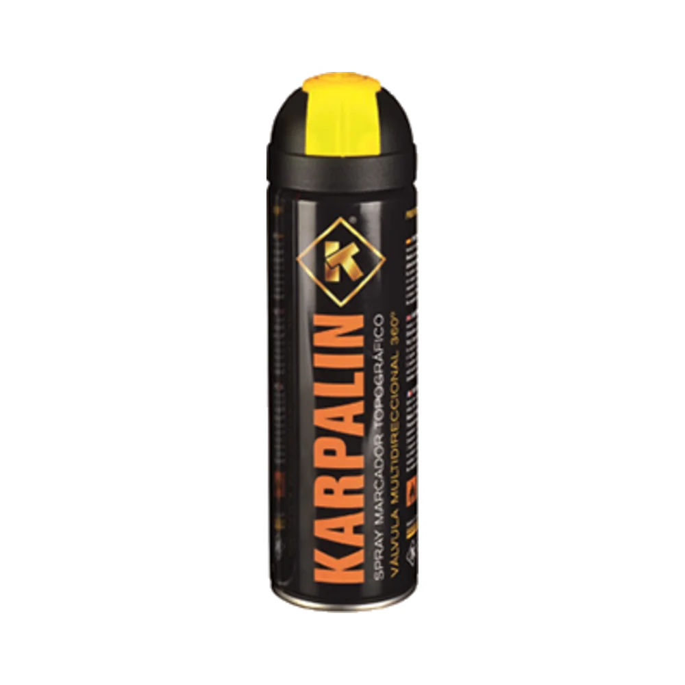 Spray marcador topográfico fluorescente KARPALIN amarillo