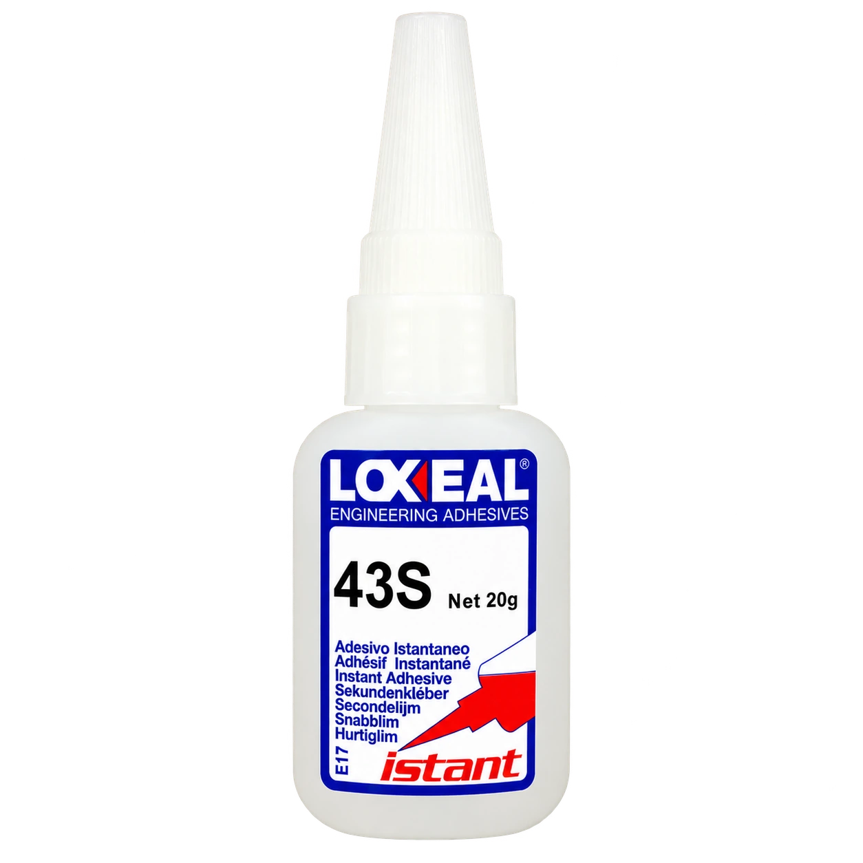 Adhesivo instantáneo de cianoacrilato Loxeal 43S · 20 g — envase individual